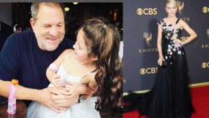 India Pearl Weinstein with Georgina Chapman and Harvey Weinstein